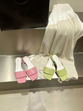 LBSFY  -  Open Toe Women Slides Slippers Summer Outside Casual Shoes Woman Size 35-39 Pink Green Silver Shallow Slip On Party Pumps